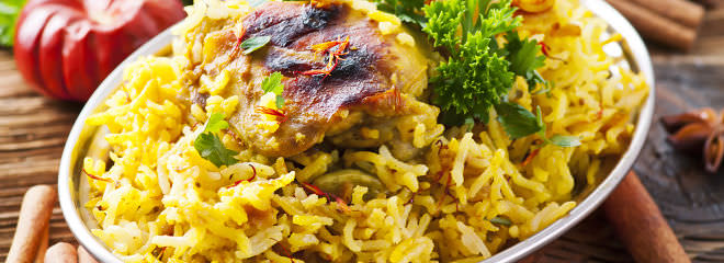 Indische Reis-Biryani-Spezialitäten